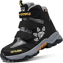 ASHION Boys' Winter Shoes Children's Mid Snow Boots Lined Winter Boots Hiking Shoes Trekking Cotton Shoes