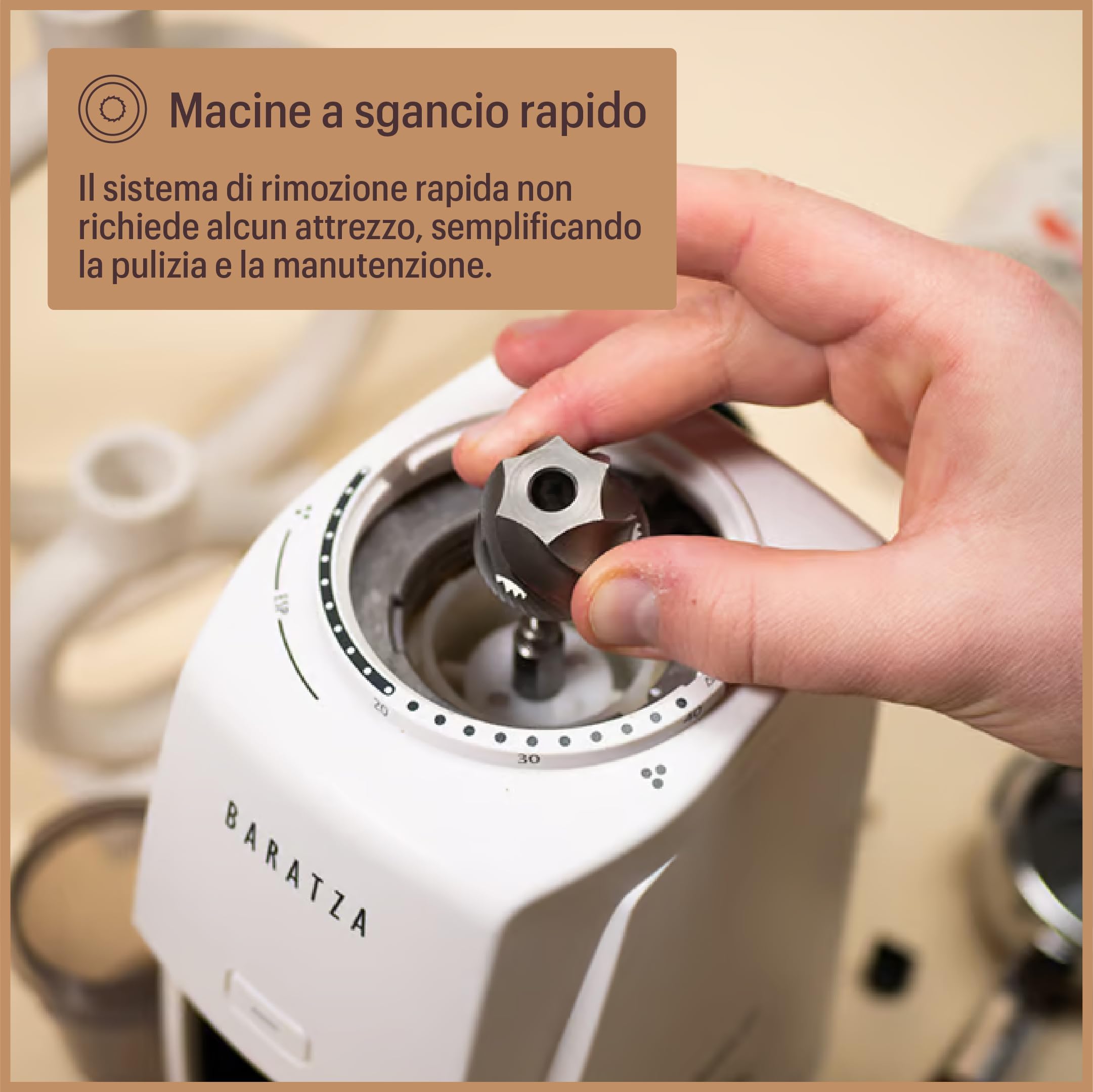 Baratza - Macinacaffè Encore ESP 230V - Elettrodomestici per la Casa, Macina Caffè Elettrico per Caffè in Grani - Grinder Specializzato per Espresso, Nero