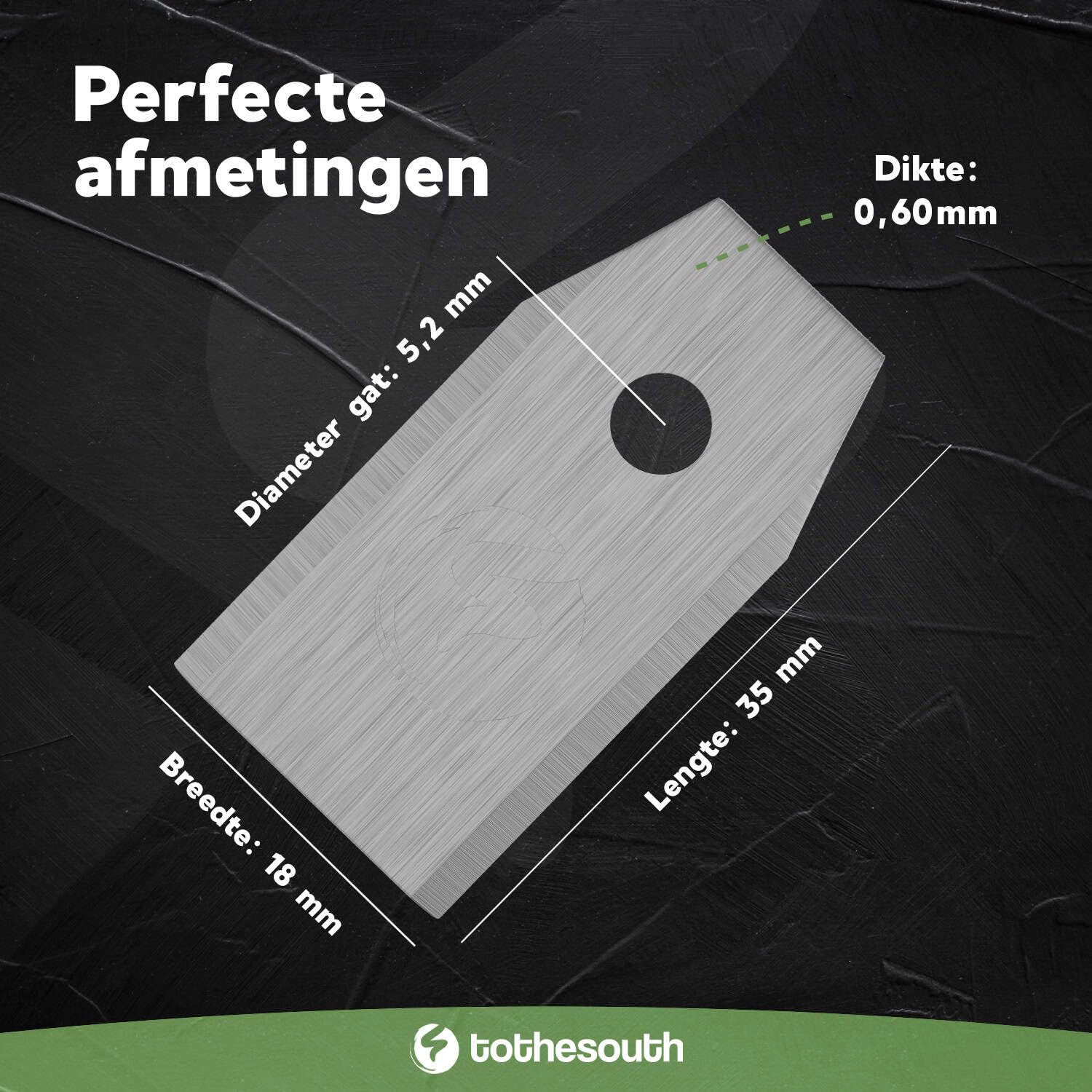 90x To the South® Robot cortacésped Cuchillas de acero adecuadas para Ferrex R800 Easy (Aldi Robot cortacésped) - 90 unidades