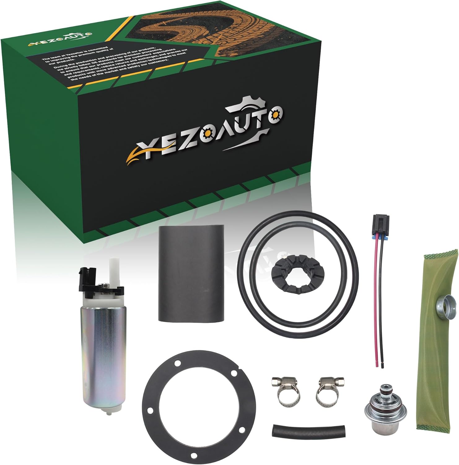 Fuel Pump with Installation Accessories for John Deere X585 X485 Replacing OE# AM132755 AM130681