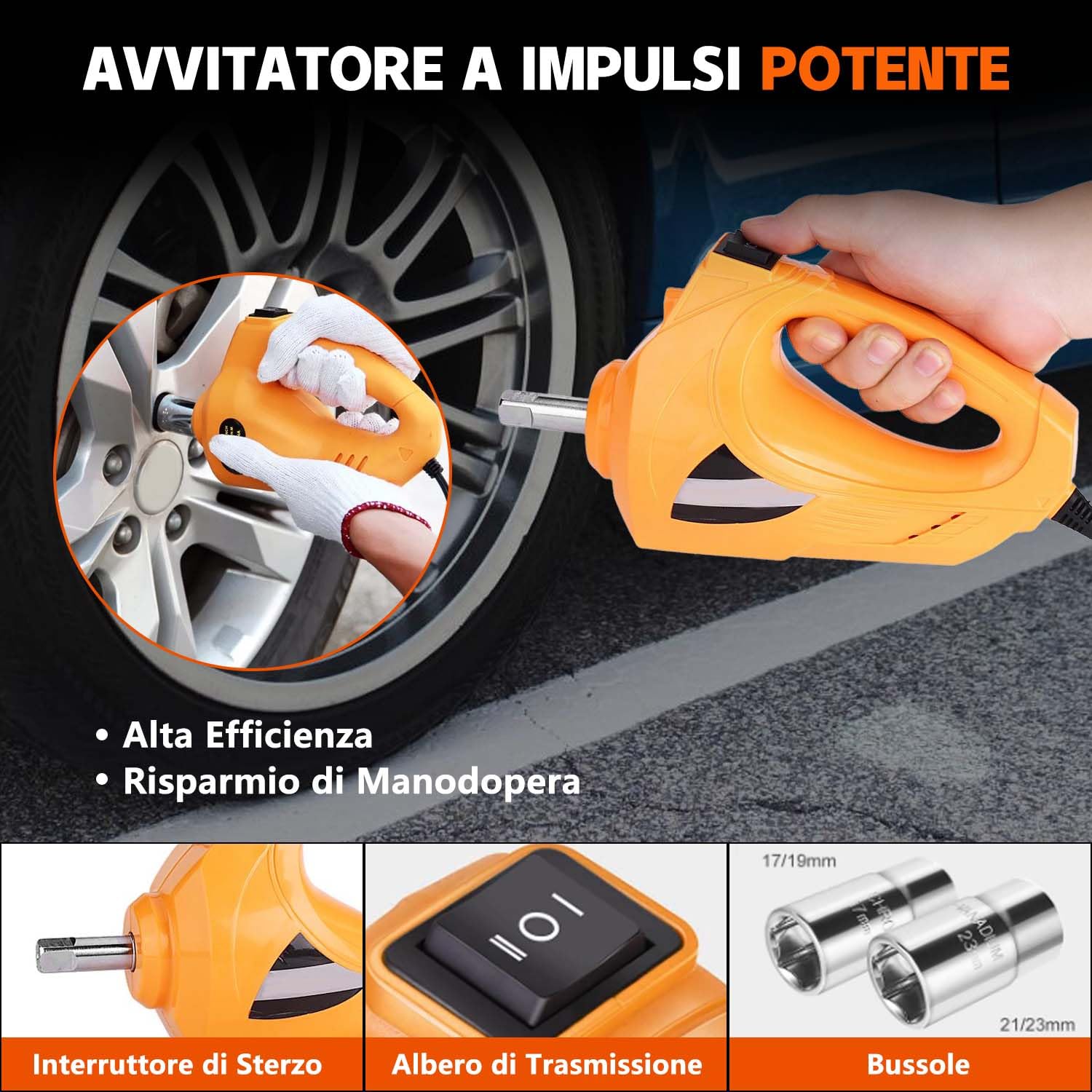 VOBOR Cric Idraulico Elettrico, 3Ton 12V DC Settore Automobilistico Martinetto con Chiave Elettrica per Auto SUV Furgone Garage e Attrezzature di Emergenza