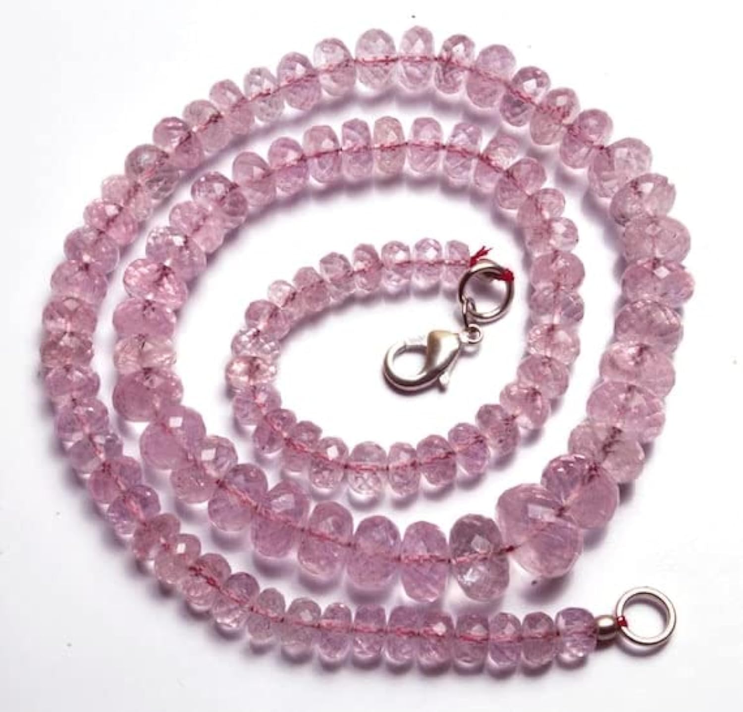 Morganite véritable de grande taille en perles facettées pour l'artisanat joaillier d'exception