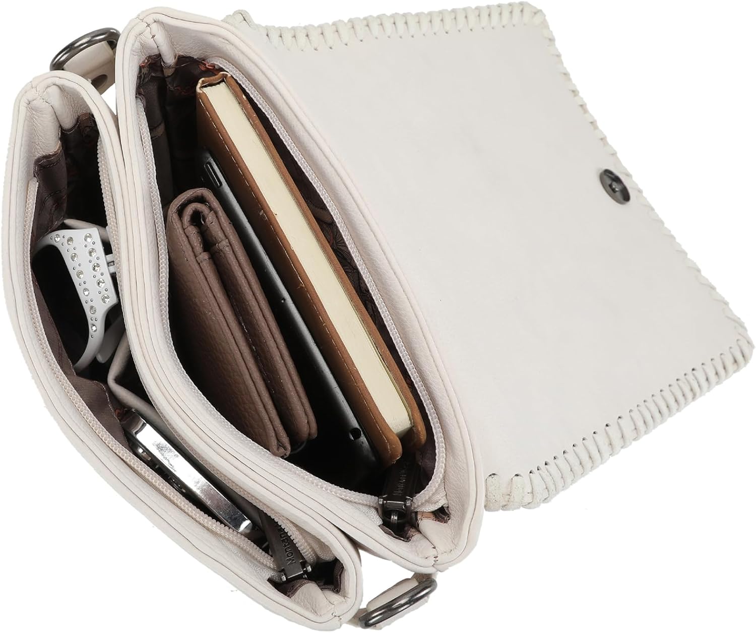 Montana West Crossbody Bags for Women with Dual Compartments Western Cross Body Purse with Leopard Print Guitar Strap - Image 4