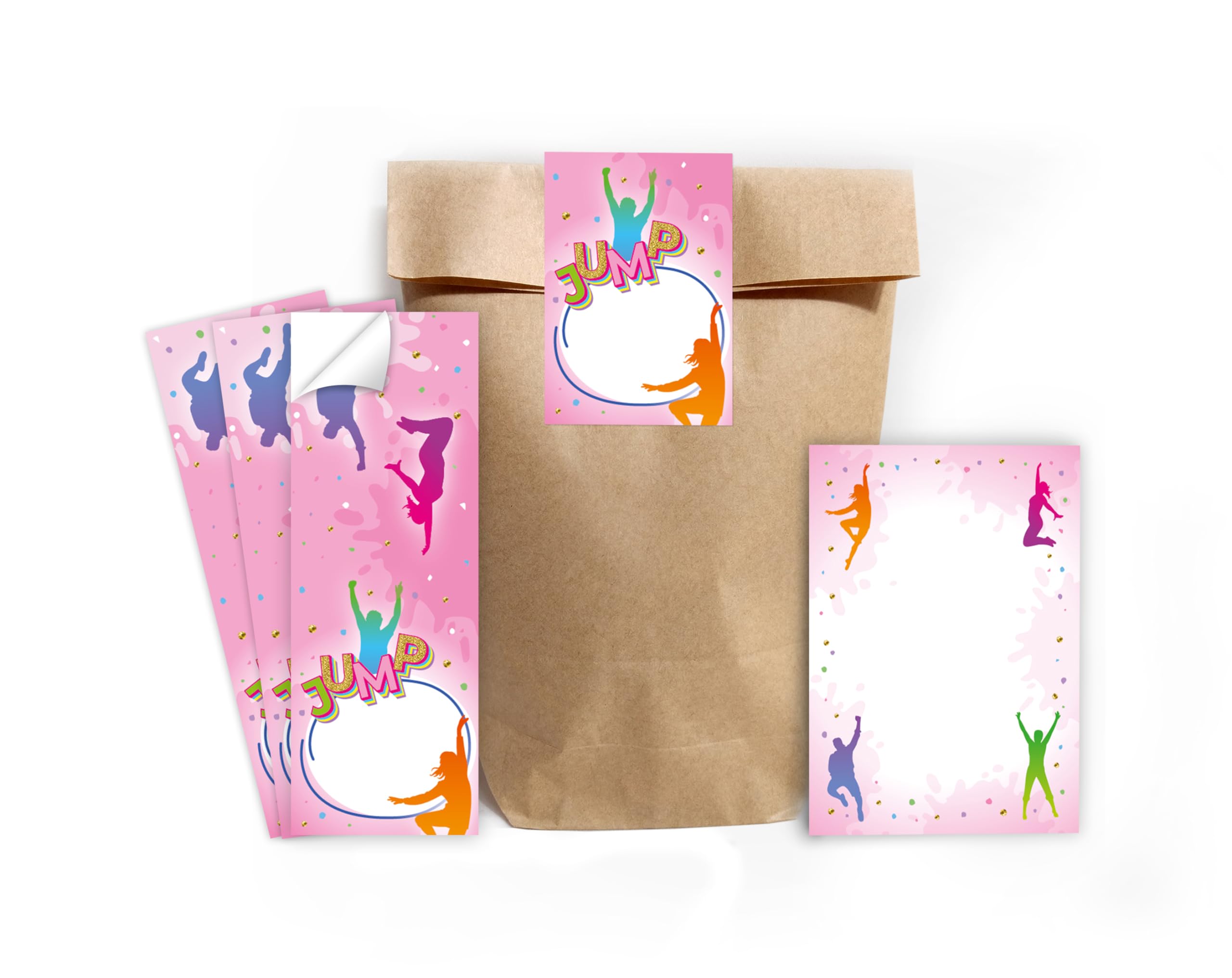Minkocards Einladungskarten 7. Geburtstag – Jump Trampolin Motiv – 12 Karten + 12 Umschläge – A6, UV-Lack, Selbstklebend – Für Kindergeburtstage Minkocards Einladungskarten 7. Geburtstag – Jump Trampolin Motiv – 12 Karten + 12 Umschläge – A6, UV-Lack, Selbstklebend – Für Kindergeburtstage