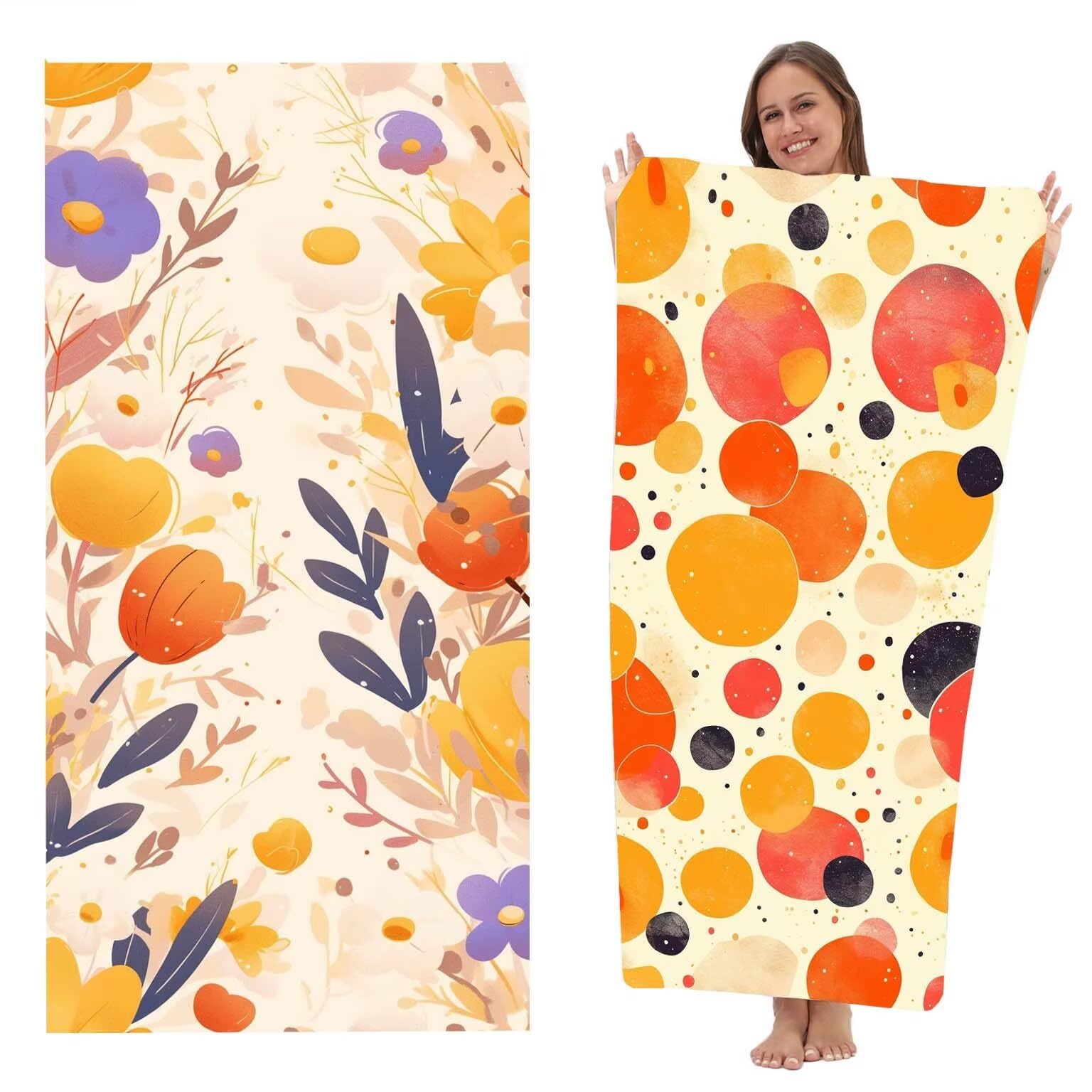 Ręcznik plażowy XXL, zestaw 2 szt., ręcznik z mikrofibry, ręcznik kąpielowy 220 x 100 cm, szybkoschnący, ręcznik plażowy, ręcznik plażowy, bez piasku, ściereczka z mikrofibry (obraz geometryczny) z
