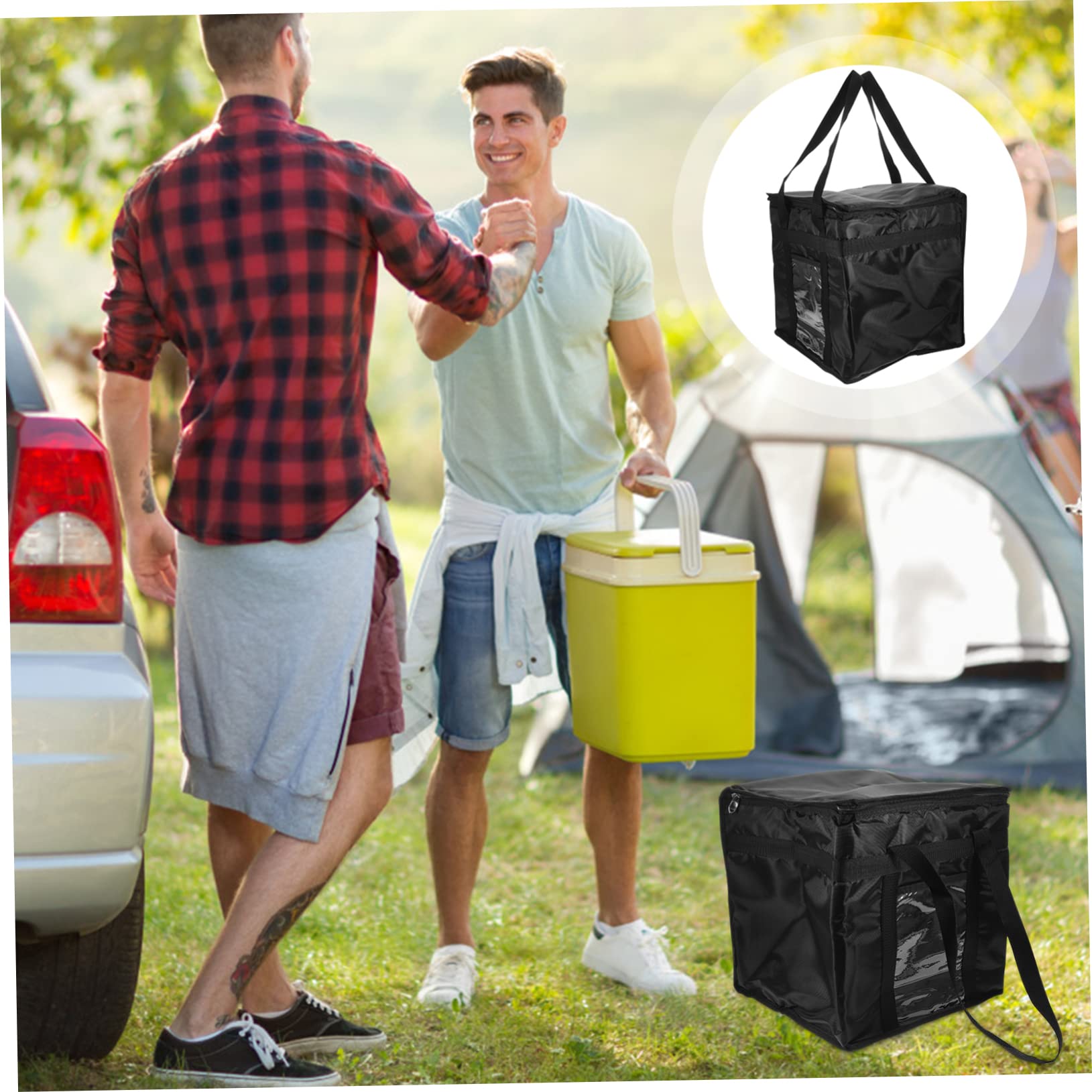 Isotherme pour Plats Chauds de Livraison Réutilisable Léger et Portable avec Couvercle