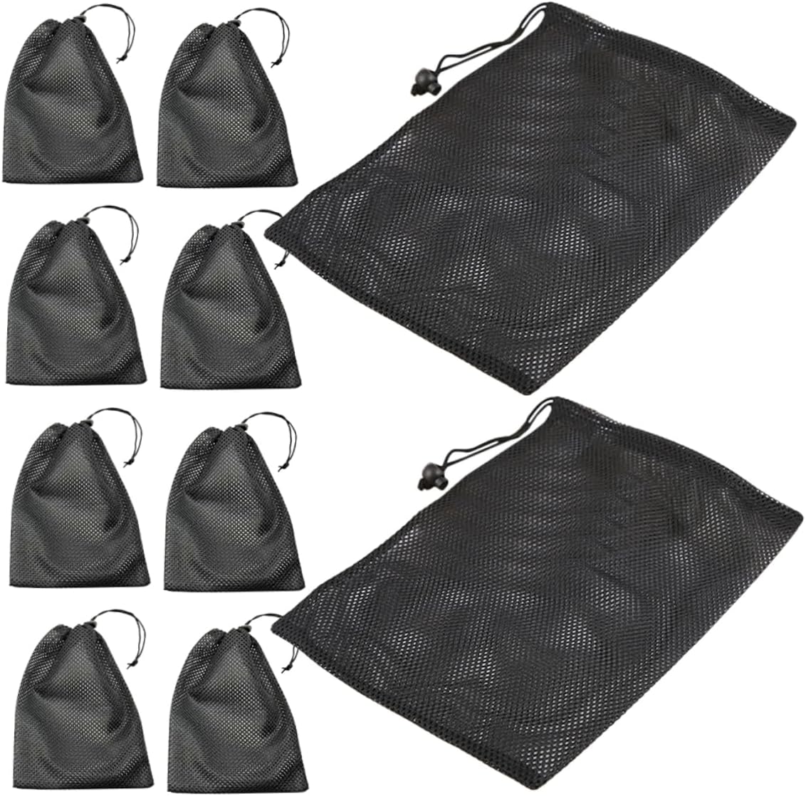 10pcs Mesh Storage Bags Drawstring Closure Versatile Mesh Bags for Laundry Toys Jewelry and More Ventilated Net for Home Organization and Travel 10pcs Mesh Storage Bags Drawstring Closure Versatile Mesh Bags for Laundry Toys Jewelry and More Ventilated Net for Home Organization and Travel