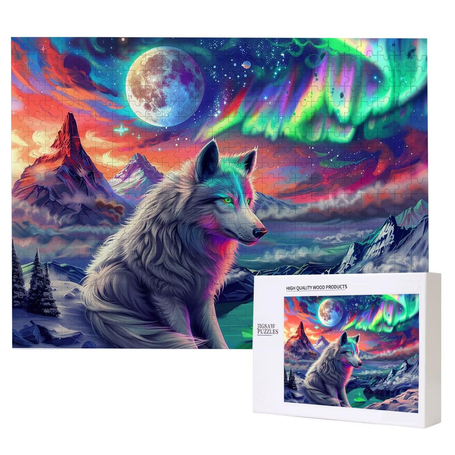 Jigsaw Puzzle, 4000 Pezzi Puzzle Classici, Lupo Puzzle Rilassamento Intelligence, Mpossibile Difficile Puzzles impegnativo per adulti Puzzles per Gioco Familiare, Regalo per Amore Amico Montagna K0F34