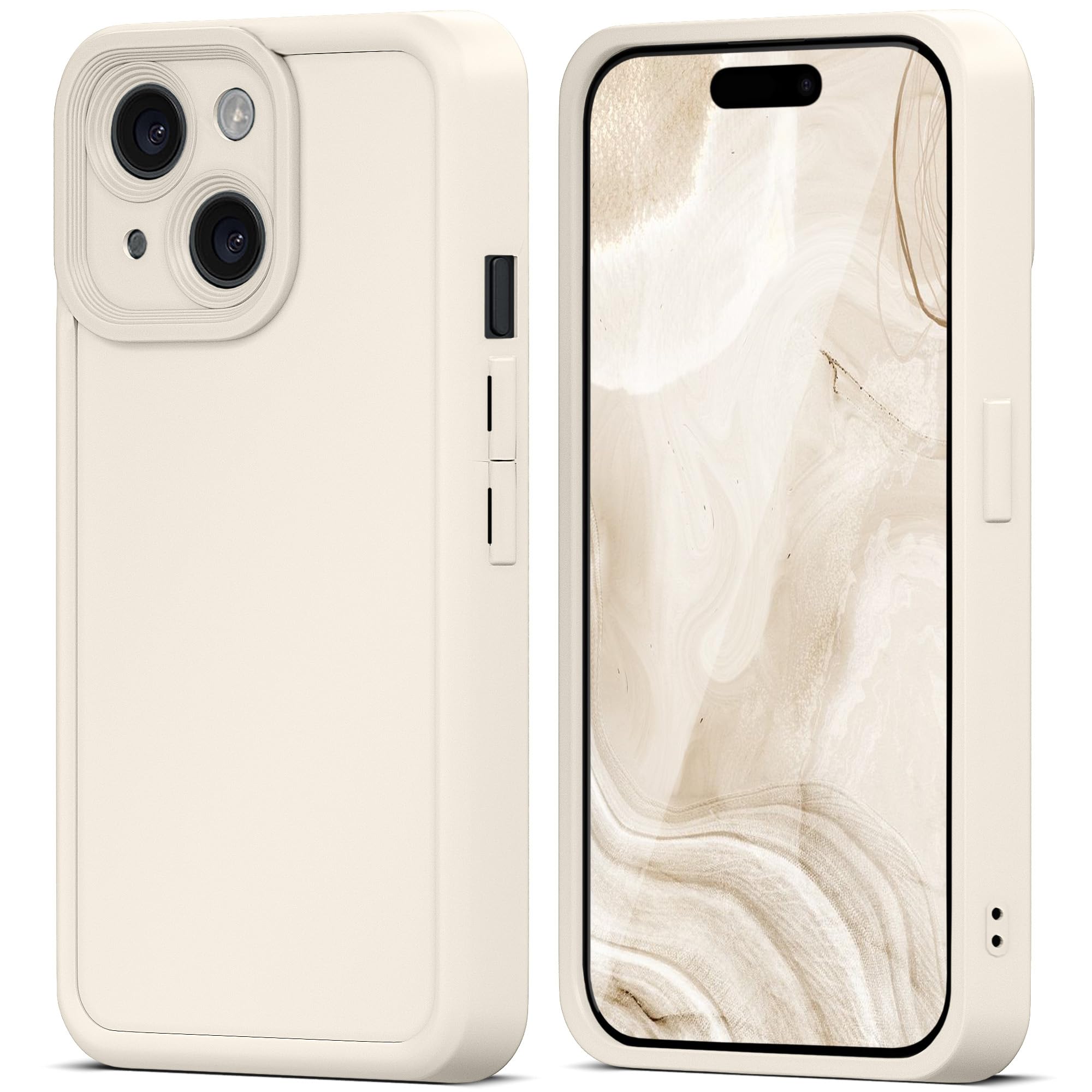 Custodia Moozy RimUP Per IPhone 13 Mini – TPU Flessibile Antiurto, Con Protezione Fotocamera E Bordi Rialzati, Bianco - 2