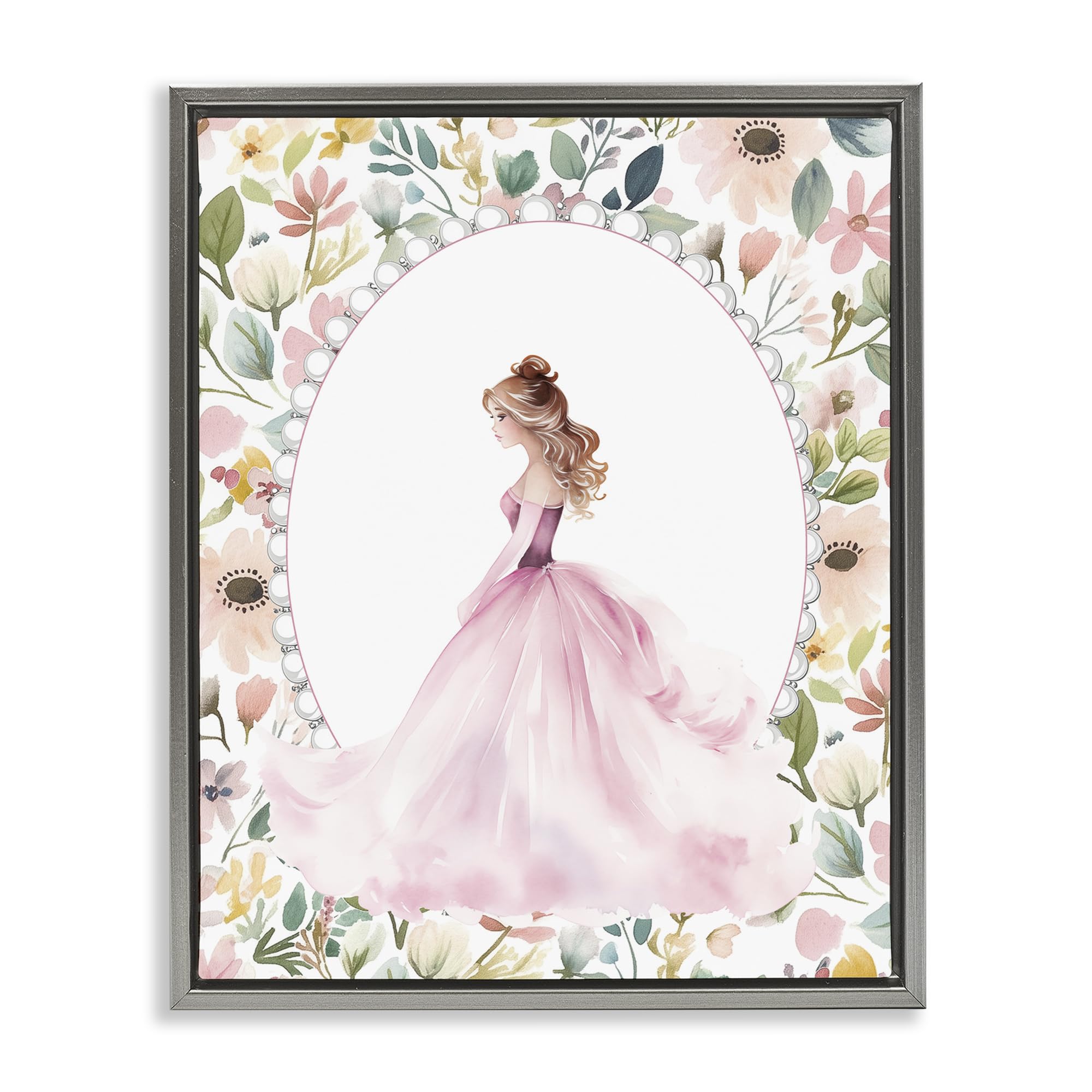 'Elegant Princess Love'| Floating Frame Canvas Art