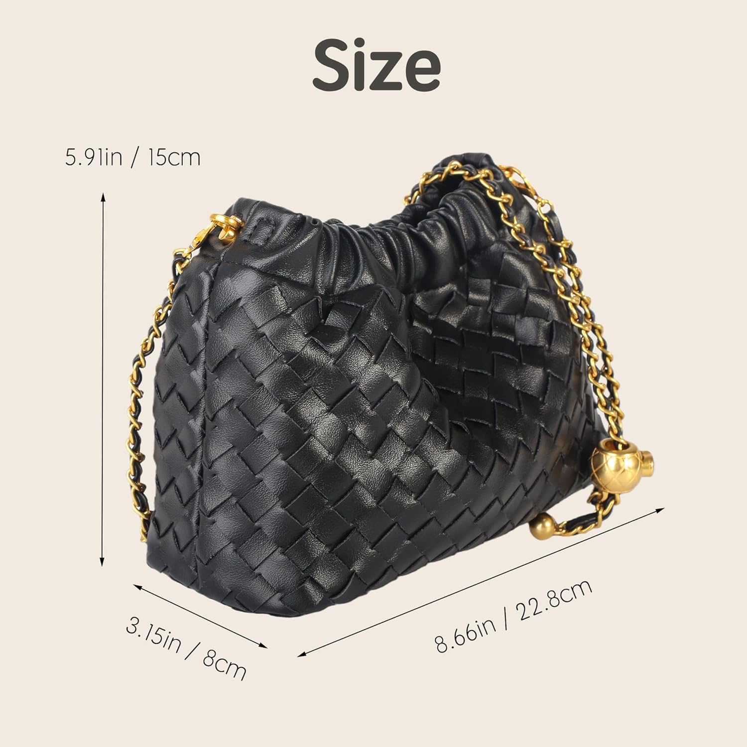 Eiyye Woven Bag for Women Crossbody Purse Braided Shoulder Bag Hobo Purse for Casual Outfits - Image 2