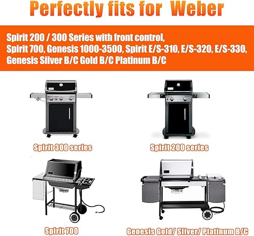 Vista 96 de Uniflasy Bandeja de grasa 69804 con bandeja de captura 67047 para parrillas de gas Weber Spirit serie 300, Spirit E310 E320 E330 S310 S320 S330