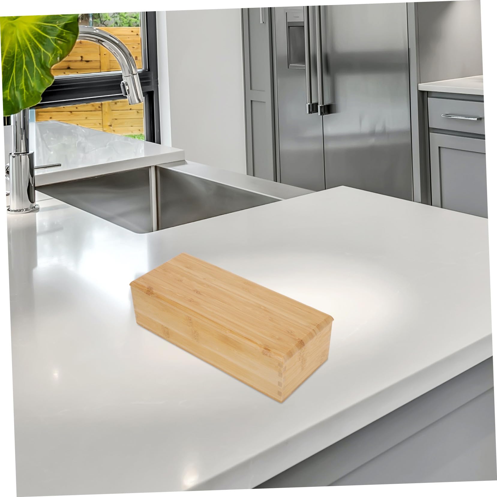 Essstäbchenbox Bambus Aufbewahrungsbox Mit Deckel Küchen Besteckorganizer Multifunktional Für Essbereich Und Schubladen