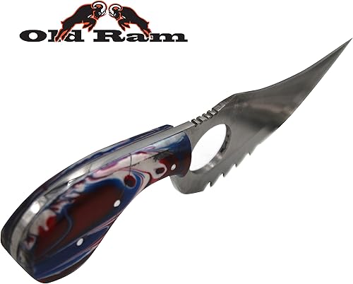 Miniatura 10 de Collection - Cuchillo de sierra de hoja fija resistente y multicolor