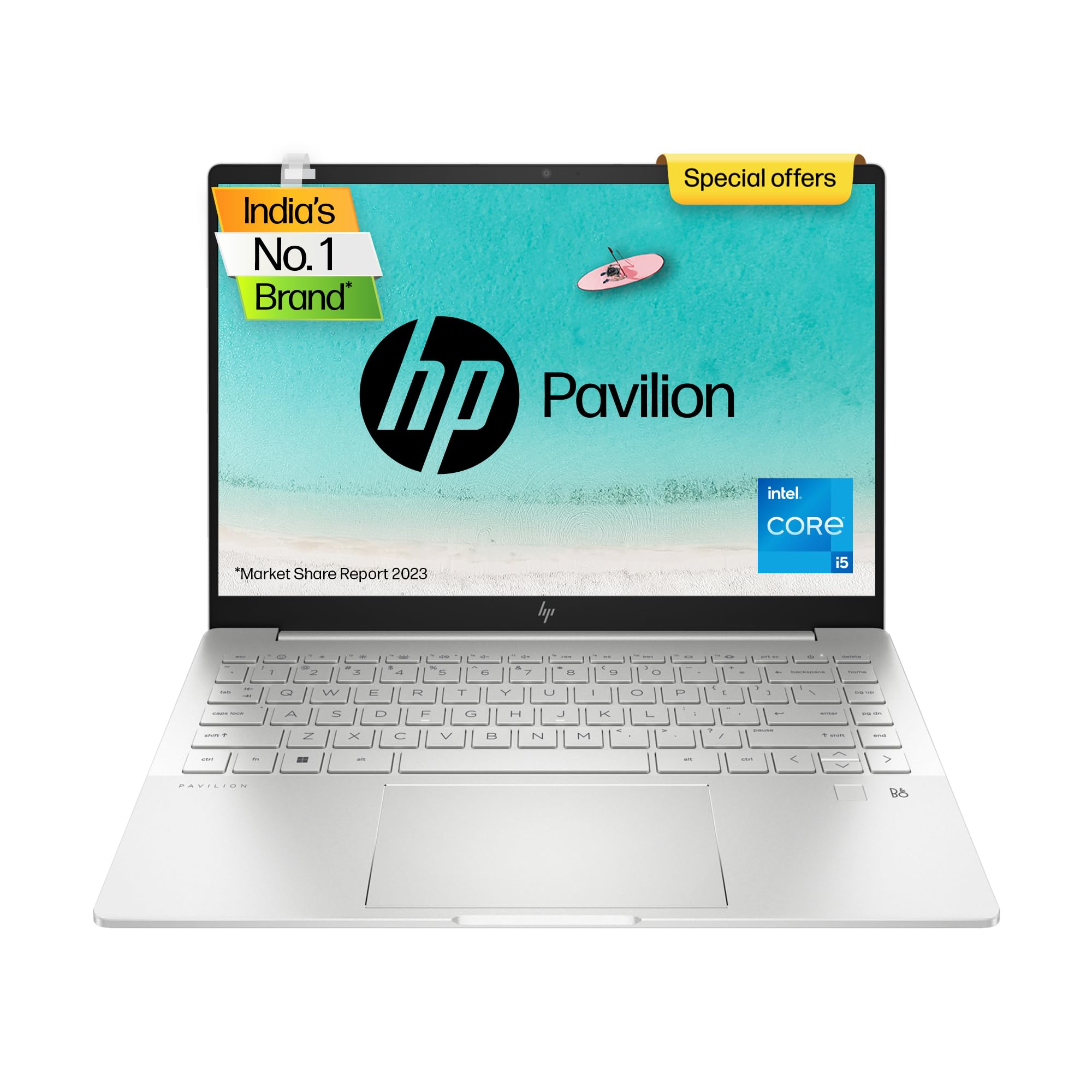 (Refurbished) HP Pavilion Plus 13th Gen Intel EVO Core i5-1340P 14inch(35.6 cm), Metal Body,TUV Certified 2.2K,Micro Edge Display(16GB RAM/512GB SSD/B&O/5MP Camera/Intel Iris Xe Graphics/FPR/MSO/Win 11,14-eh1022TU (B0CT5D5FKN) Amazon Price History, Amazon Price Tracker