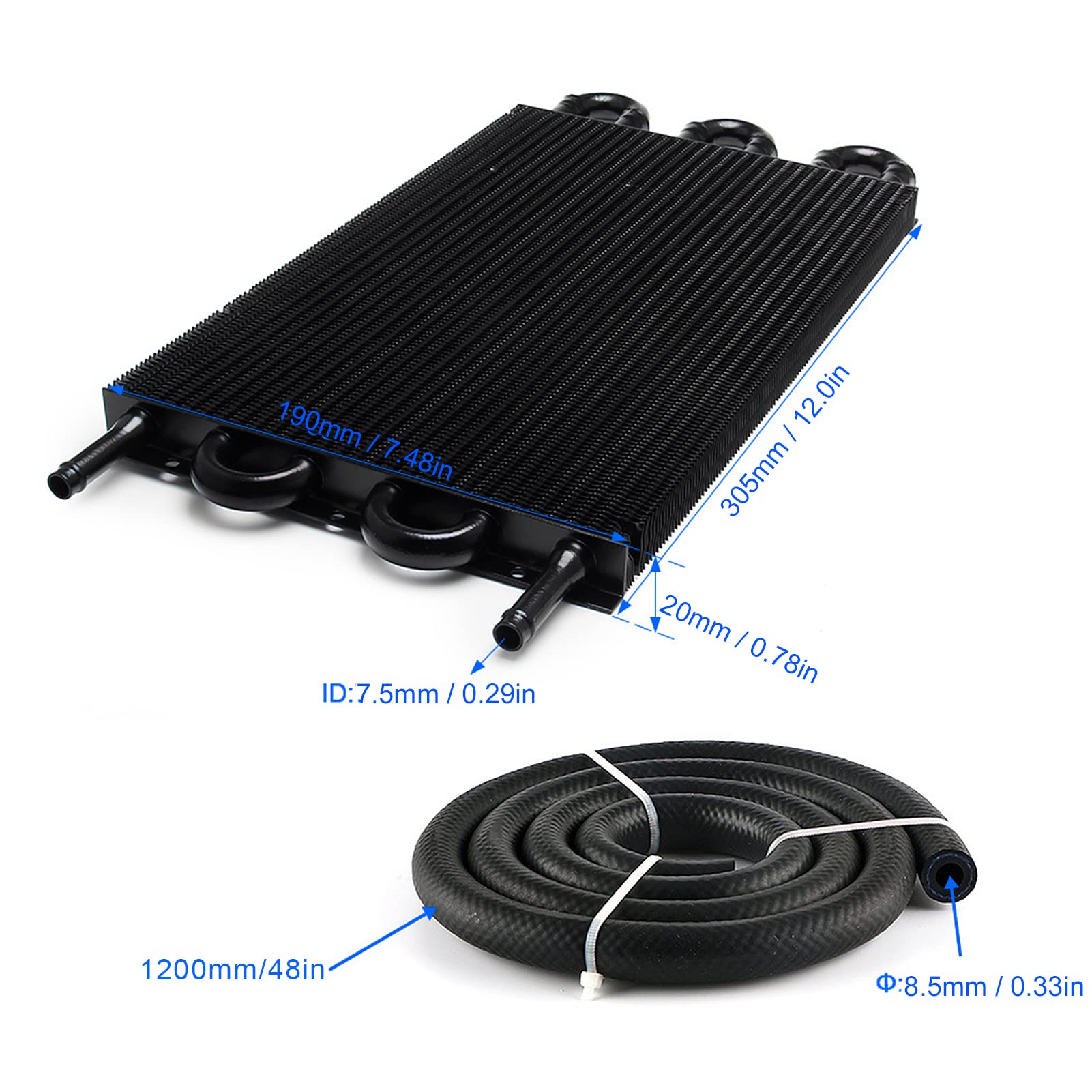 Kit radiatore Olio Motore per Trasmissione a 6 File di Auto Radiatore di Raffreddamento remoto Universale in Alluminio per Automobili