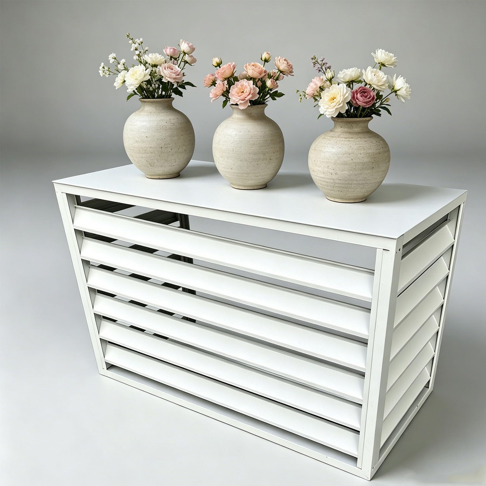 MDEUFYWEGB Aluminum alloy outdoor unit air conditioner cover, mini split condenser cover, concealed air conditioner sunshade, suitable for garden terraces.(A,100 * 70cm/39.4 * 27.6in)