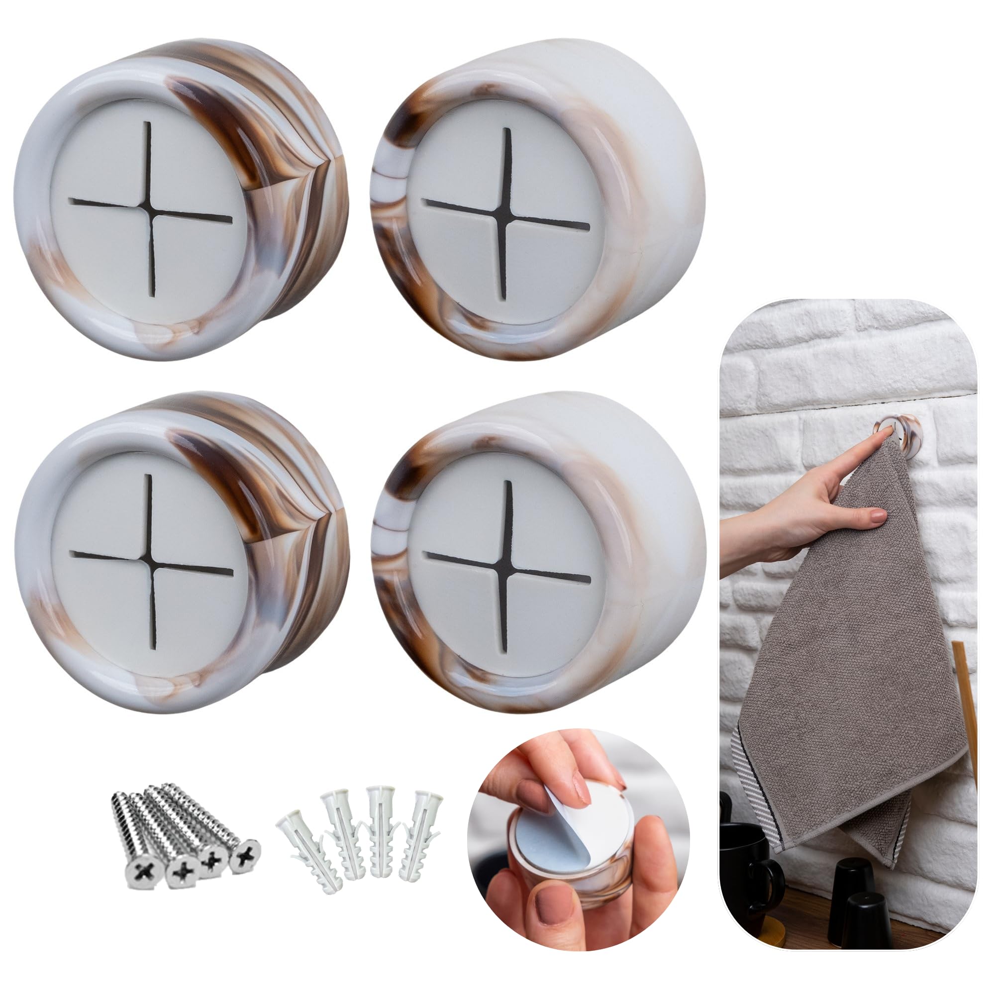 HEFA Towel Hooks - 4 Pack Kitchen Hooks -1