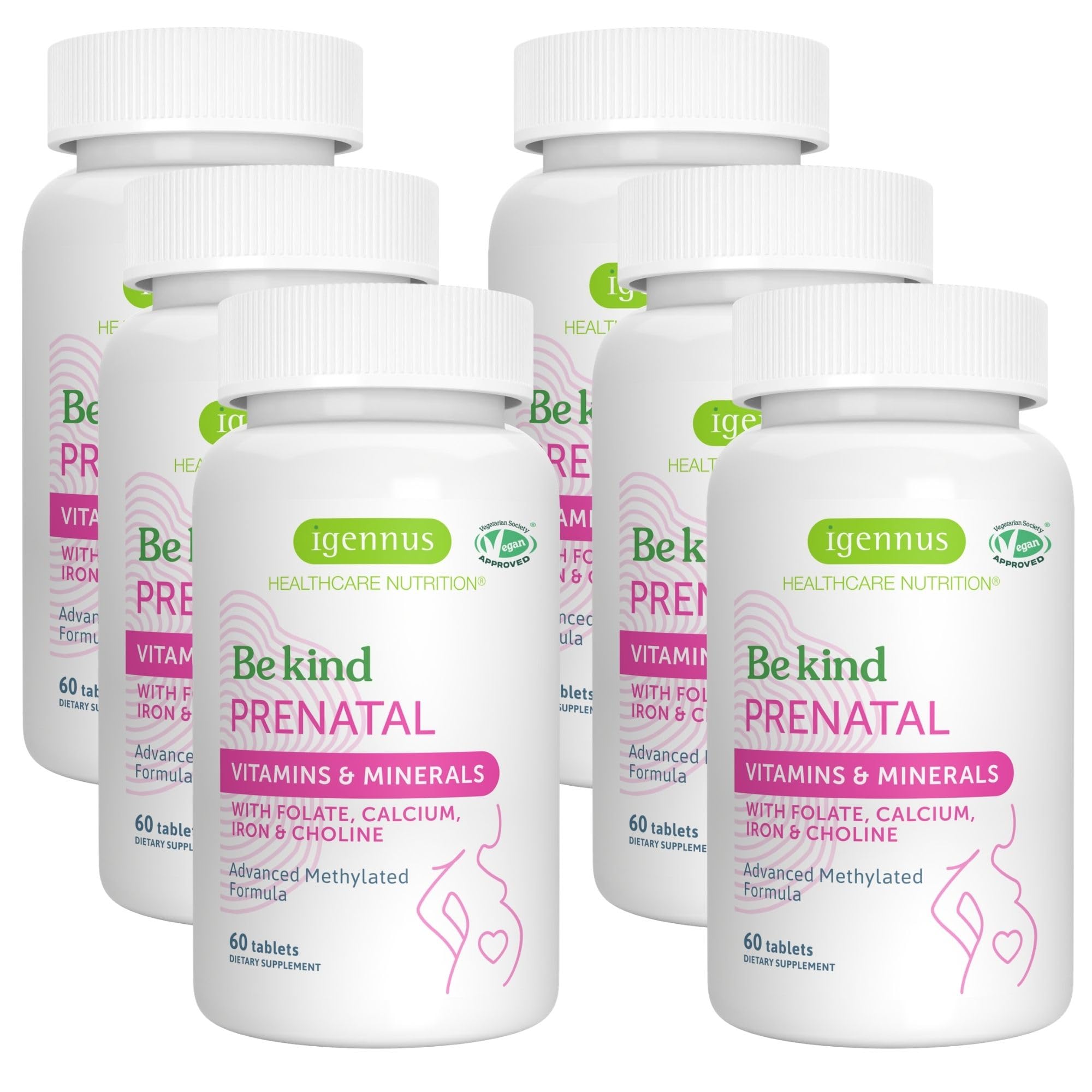 Igennus Methylated Prenatal Multivitamin, Folate for MTHFR, Pure &amp; Clean