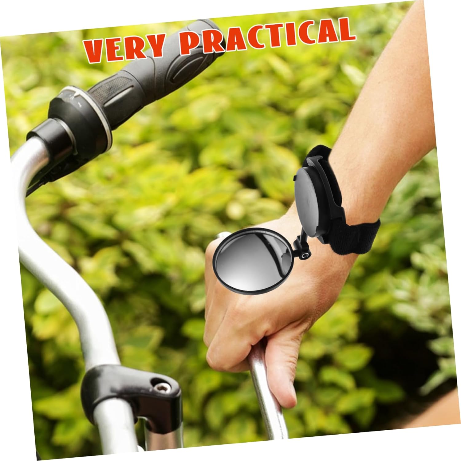 Toyvian 5pcs Wristband Rearview Mirror for Bikes Cycling Accessory Stable Durable Design Easy to Install for Mountain and Road Riding Enhanced Safety with Rear View