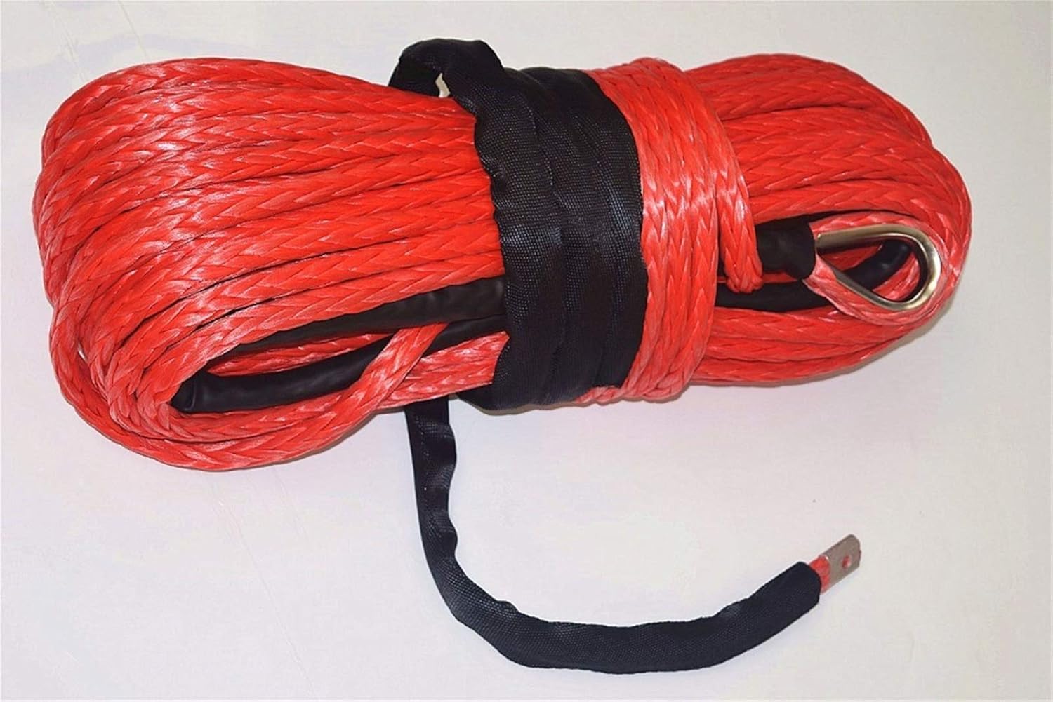 14mm*45m Red Synthetic Rope,Boat Winch Cable,Towing Ropes for Offroad Car