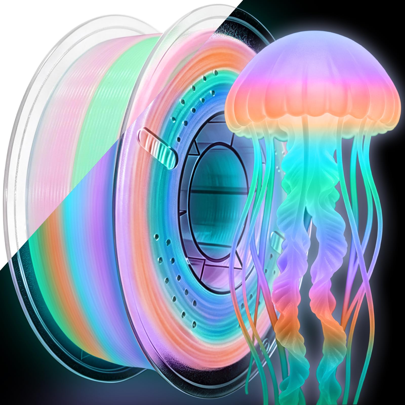 Glow in the Dark 3D Printer Filament - Multicolor Set -25 Glow in the Dark 3D Printer Filament - Multicolor Set -25