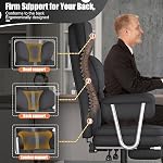 Big et Président du Bureau de haut niveau, Président du bureau de direction avec l ' appui de Lumbar400bls Comfy Chaises d'ordinateur inclinables ergonomiques haut dossier, Roues pivotantes et repose-pieds rétractables