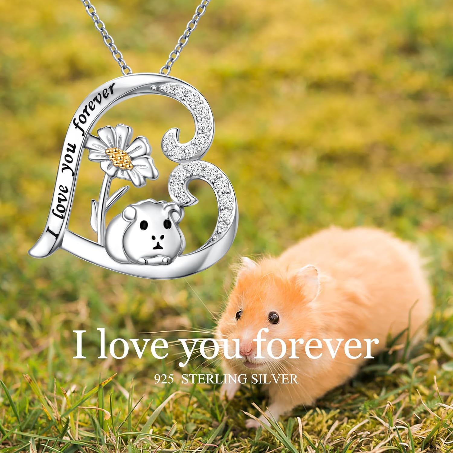 Animal Necklaces for Women Girls 925 Sterling Silver Frog/Ladybug/Guinea Pig/Camel/Giraffe/Cat/Mushroom/Dove Pendant Necklace Christmas Jewelry Birthday Gifts