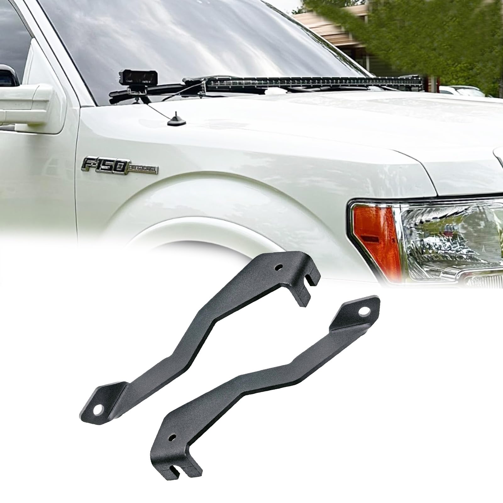 Soportes de luces LED para pilar A de F150 con anclaje antivibración 7