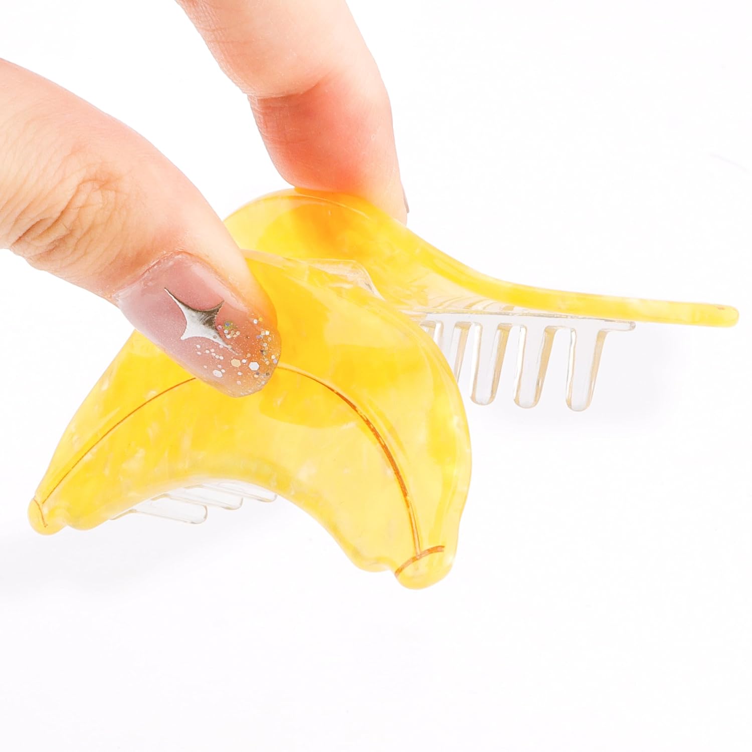 Banana Claw Clips, Stylish Women's Fruit Claw Clip for Thin Hair Small Claw Clips for Women Fashionable Hair Accessory deal for Girls - Image 3