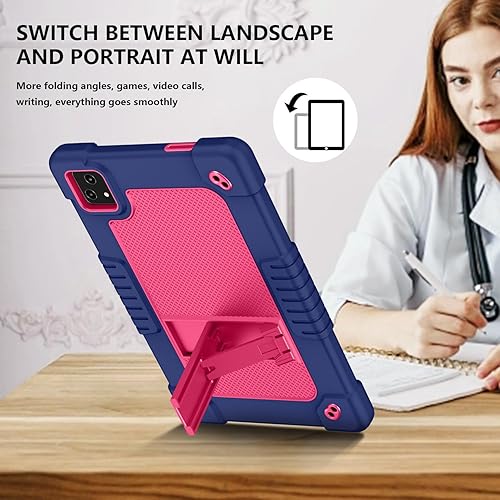 Miniatura 10 de Funda para tablet T-Mobile Revvl Tab 5G 2023, para Revvl Tab 5G, correa de hombro resistente de silicona y parte trasera dura a prueba de golpes