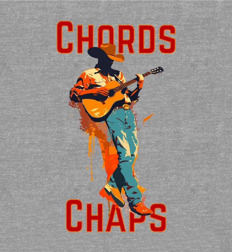 Chords & Chaps Cowboy Americana Women's Crew Neck Short Sleeve Crop Top
