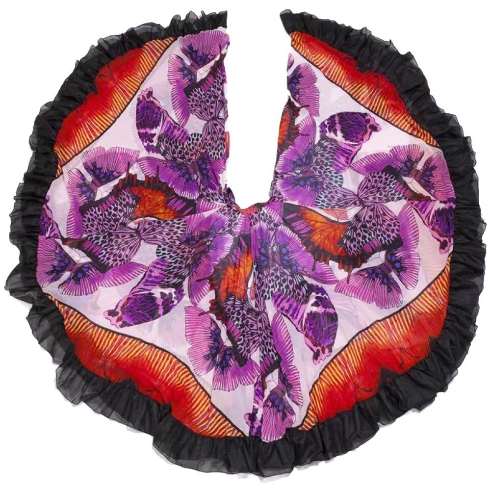 Jupe de danse du ventre en mousseline de soie longue style bohème pour femme