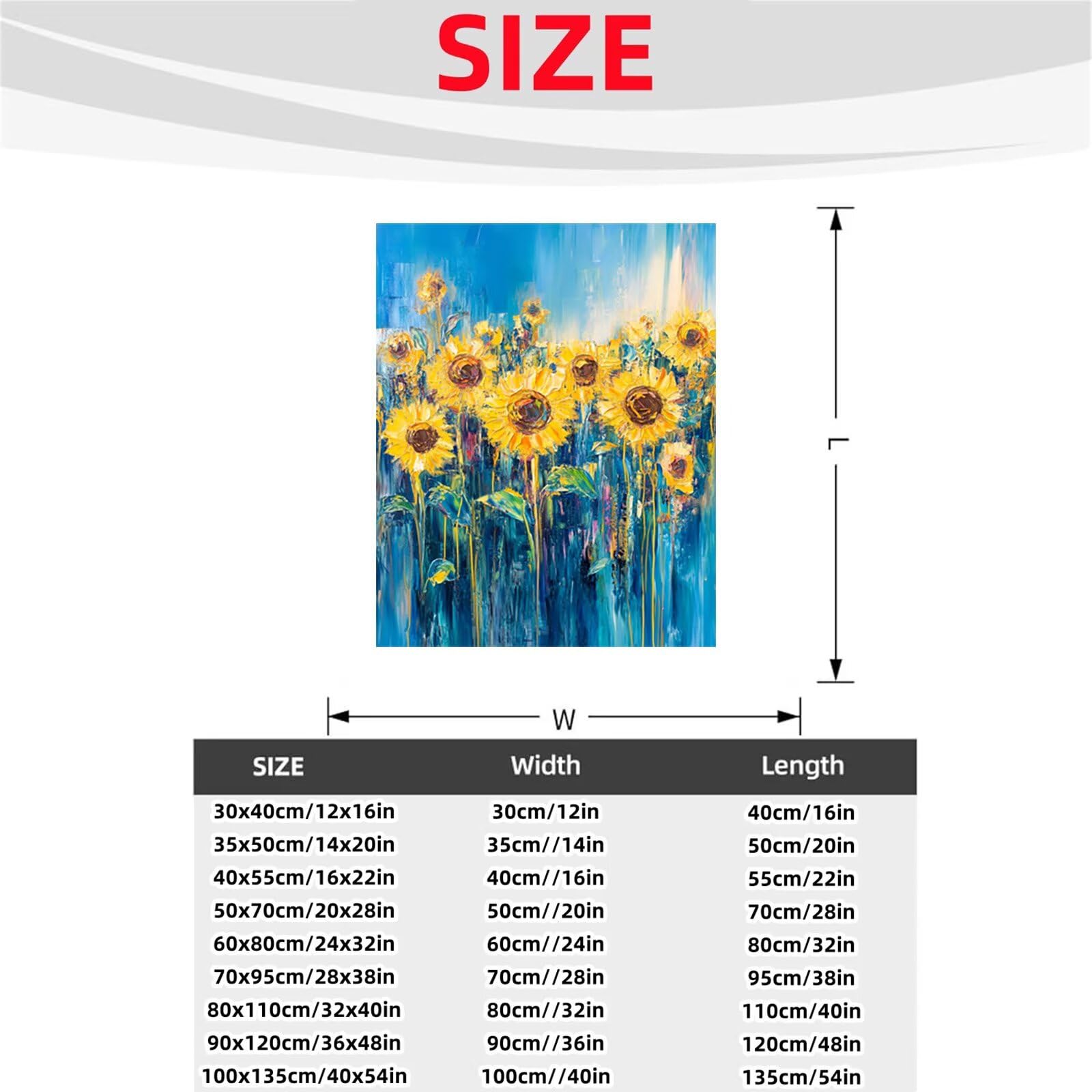 Malowanie po numerach, dla dorosłych, słonecznik, malowanie według numerów, zestawy abstrakcyjne, hobby DIY dla dorosłych i kobiet, artykuły plastyczne, 137 x 100 cm, sztuka ścienna, przejrzystość