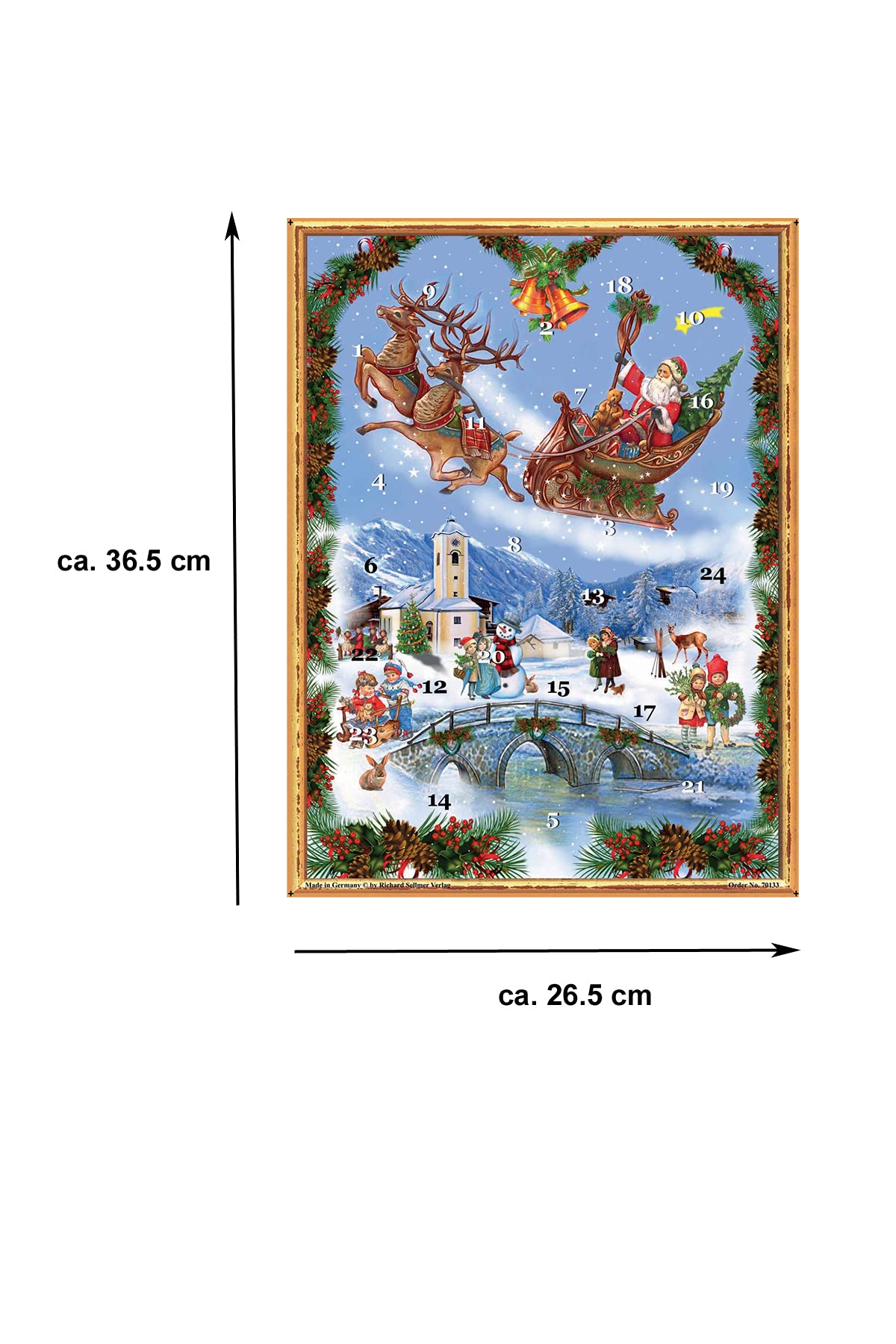 Sellmer Adventskalender „Viktorianischer Laden“ – Nostalgisch, Mit Glitzer, 26,5x36 Cm, Made In Germany