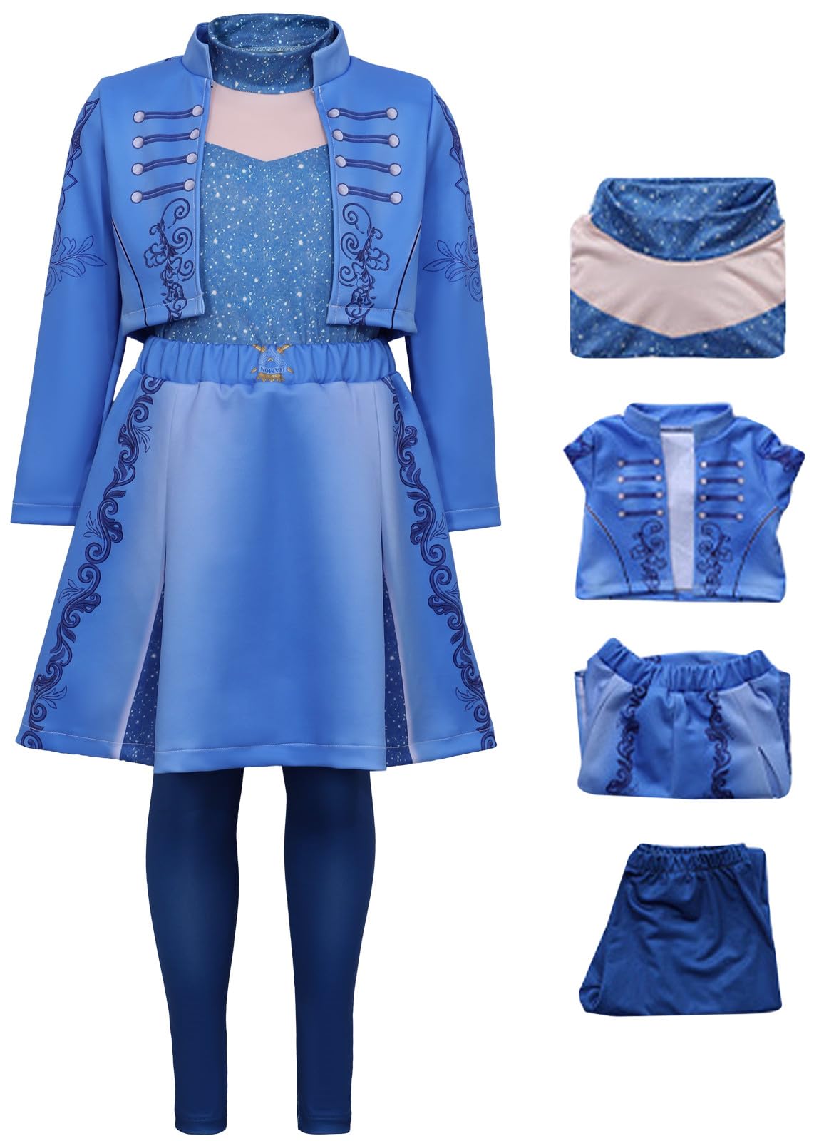 Bambina Cosplay Chloe Costume Set 4 Pezzi per Halloween Festa