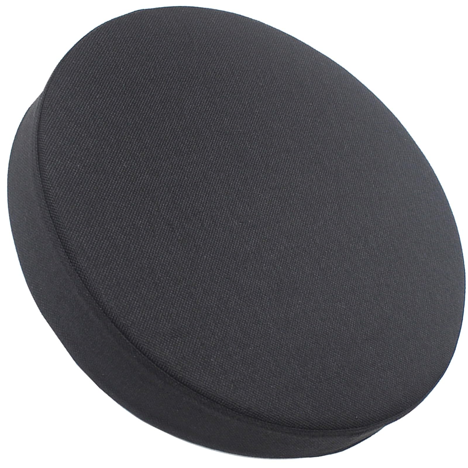 uyeoco Round Seat Cushion, 3/5/8cm thick, 30/35/40/45/50cm, Memory Foam Round Stool Cushion, Circle Chair Pad with Removable Cover for Dining Kitchen Bar Chairs(Black,50x3cm)