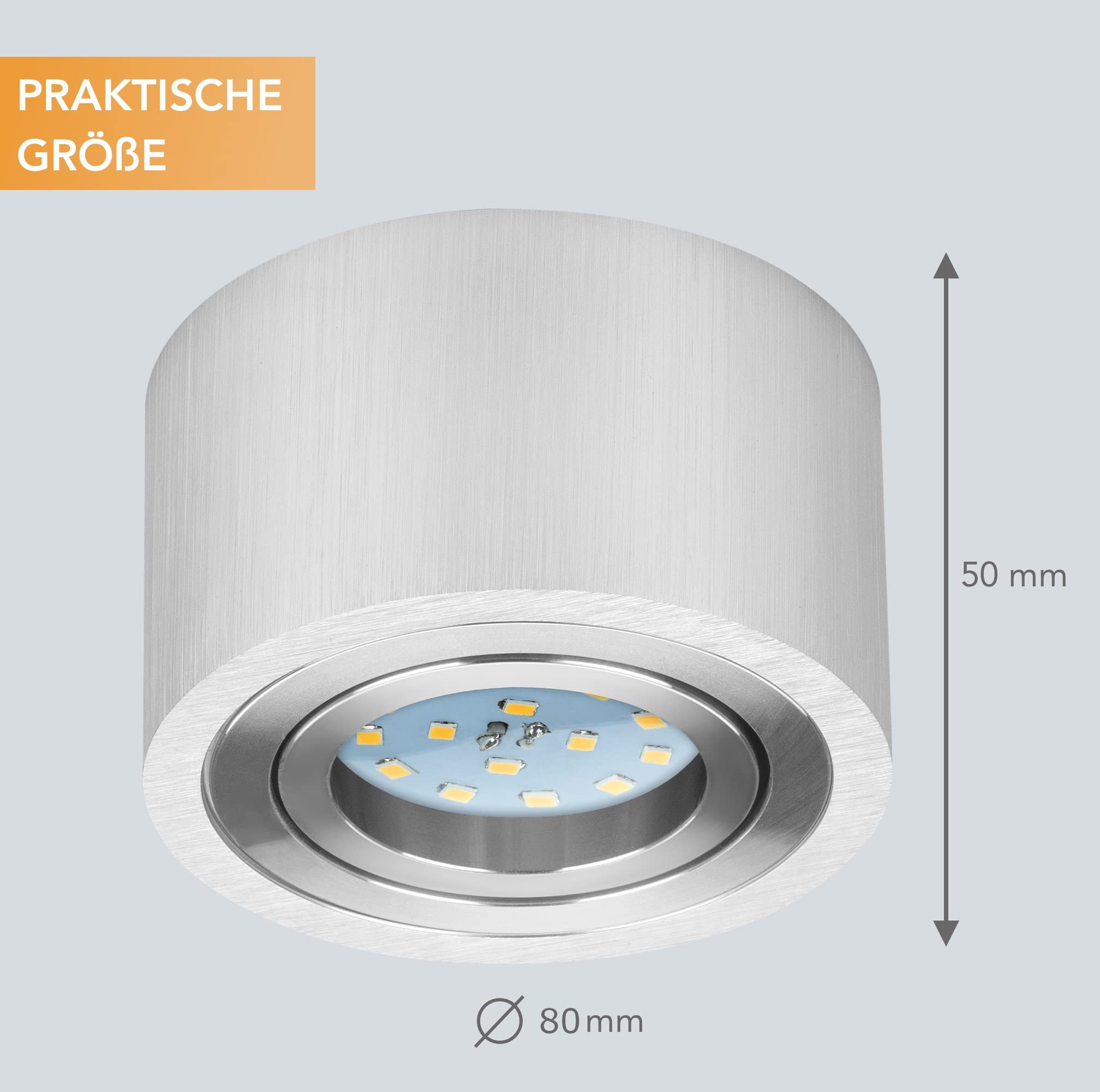 TEVEA Ultra Flach LED Einbaustrahler IP44 für den Wohnbereich |auch für das Bad geeignet