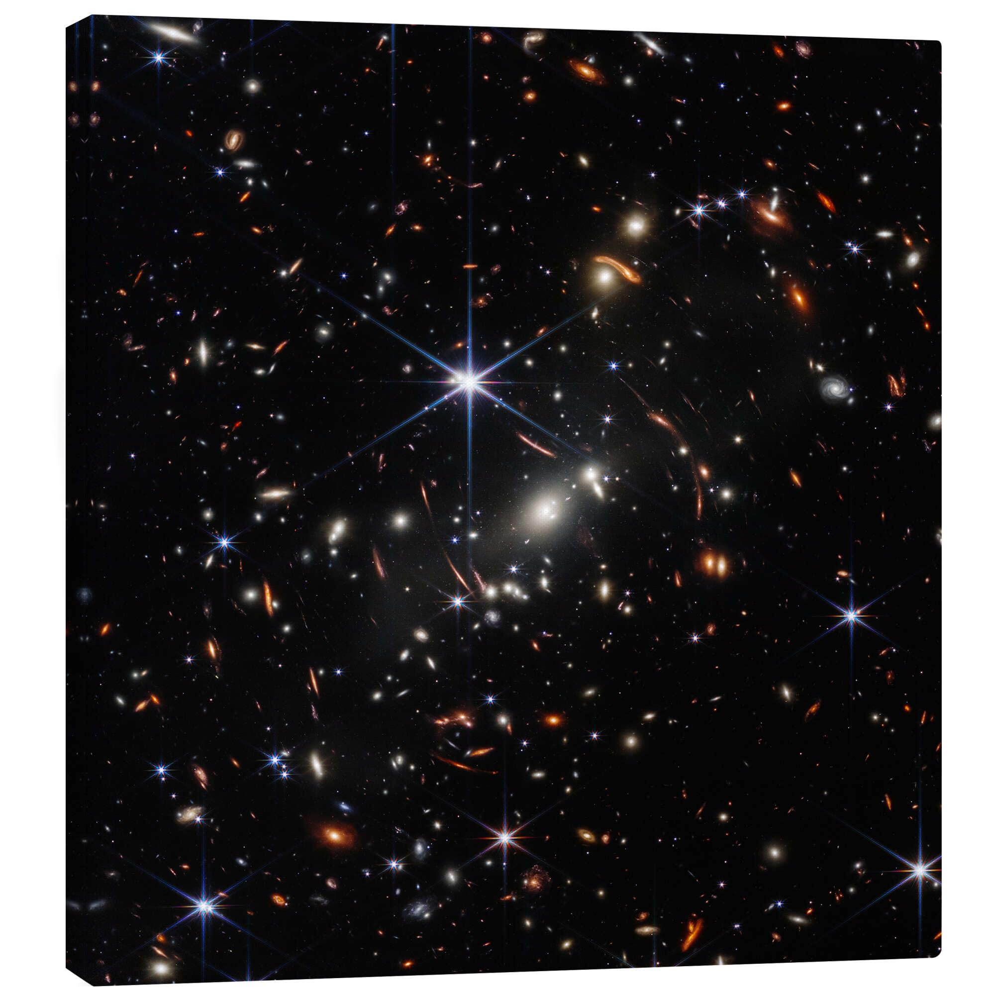 Posterlounge James Webb - First deep field image Canvas print by NASA 30 x 30 cm Black Wall art Wall decor โ image 1