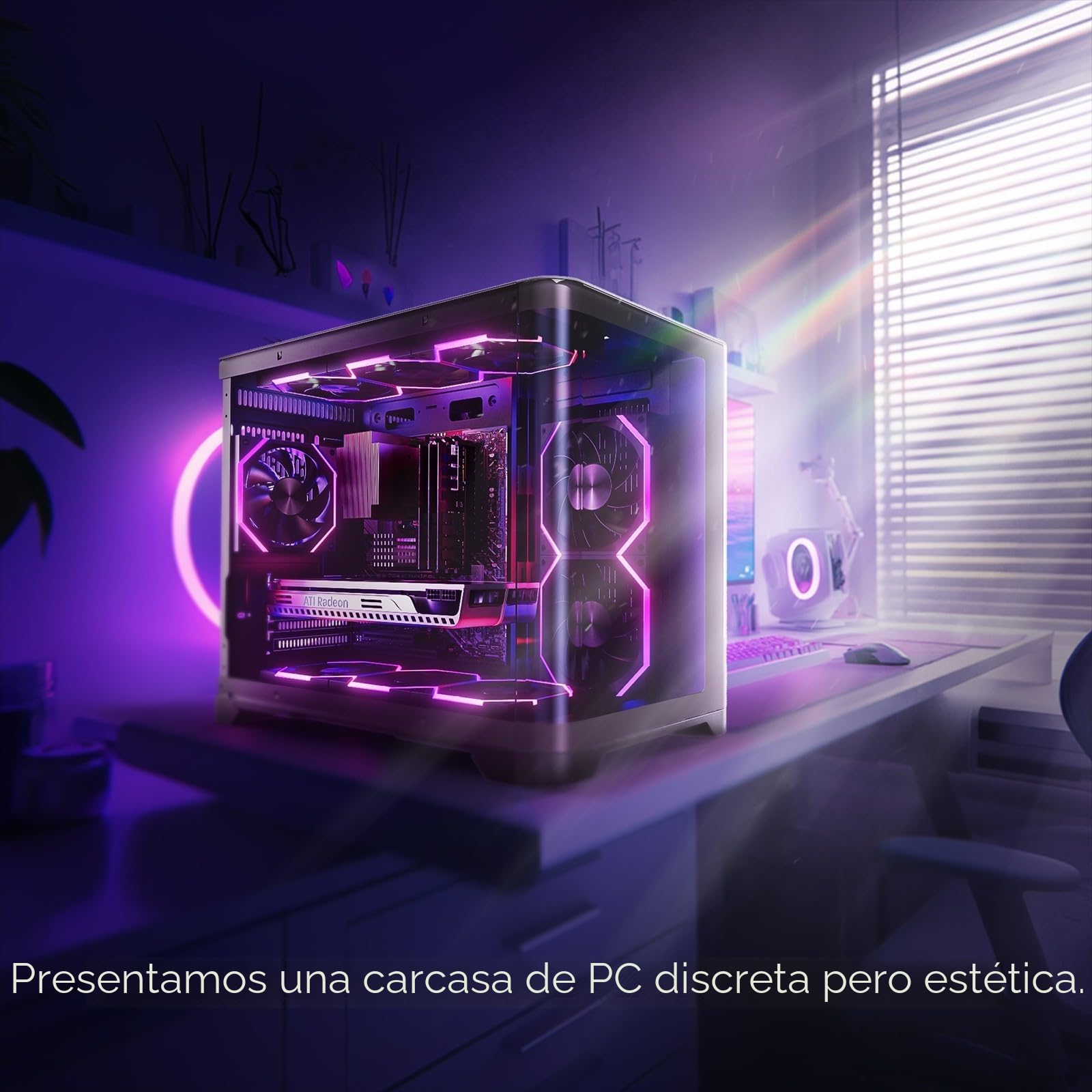 AsiaHorse Nyota ARGB Ventilador PC 120MM [3 Piezas] [HDB] Ventilador RGB de 2000 RPM/61.5 CFM/2,16 MMH2O 5V 3 pines ARGB 12V 4pines PWM vida útil de 50000 horas