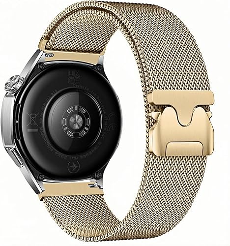 Miniatura 12 de 20mm Watch Band for Garmin Forerunner 55 165/ Amazfit Active 2, Quick-Release & Durable Smooth Metal & Adjustable Fit, Unisex plateado,Negro