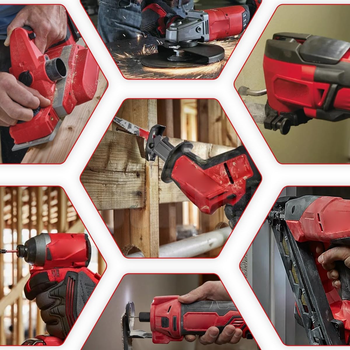 2P 7.0Ah 18V Lithium-ion Replacement for Milwaukee 18V Battery and Charger Cmbo Kit Compatible with Milwaukee Battery 48-11-1820 48-11-1850 48-11-1860 Cordless Power Tools
