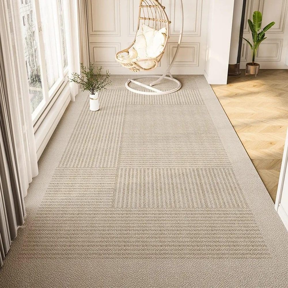 Balcony Carpet PVC Leather Floor Mat Large Size Minimalist Style Home Decoration Rug Kitchen Carpets,FQ2589,P,40X120cm