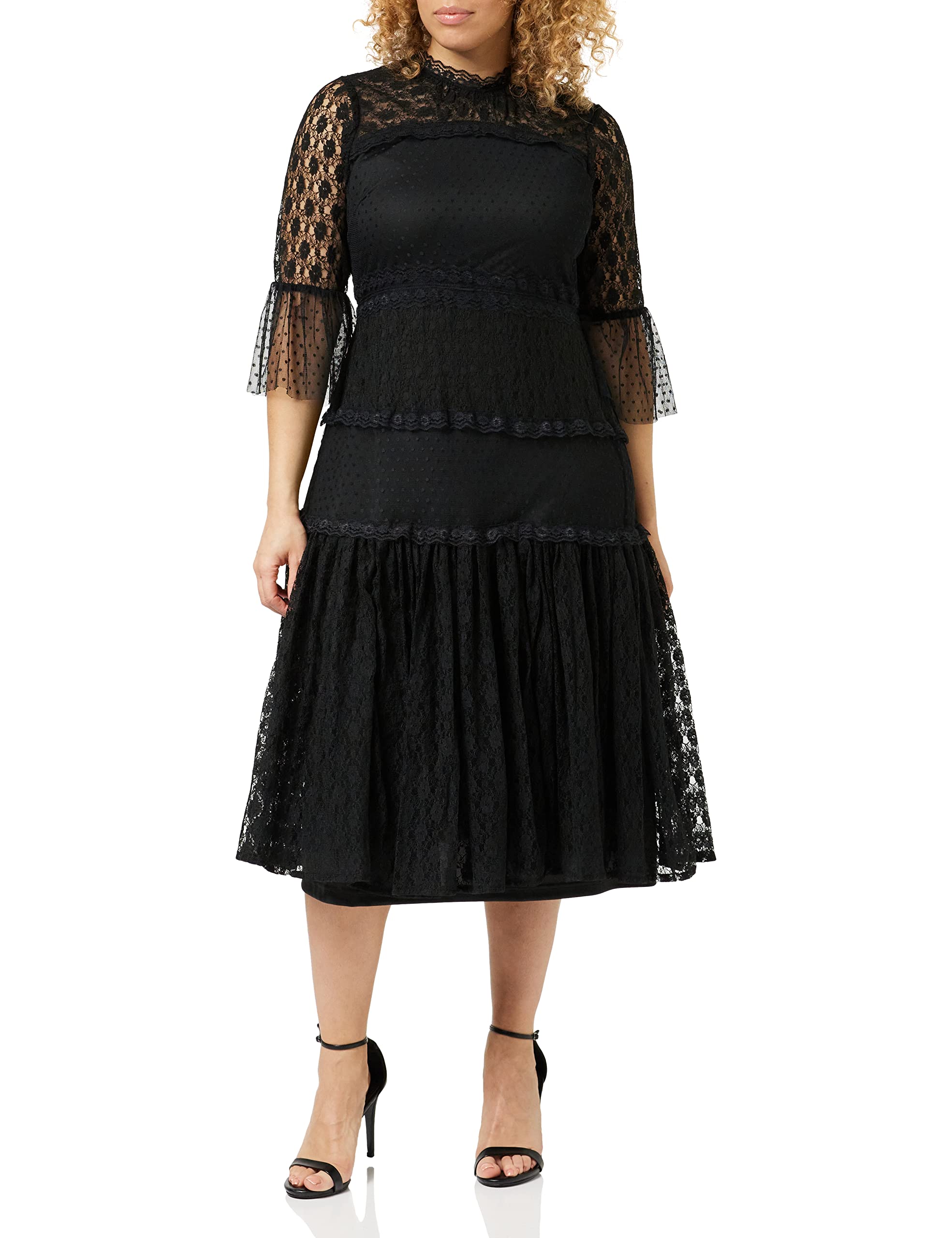 Frock and Frill Women's Embellished Dress Special Occasion, Black, 12