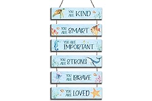 6 Pieces Ocean Decor: Inspirational Kids Bedroom Decor