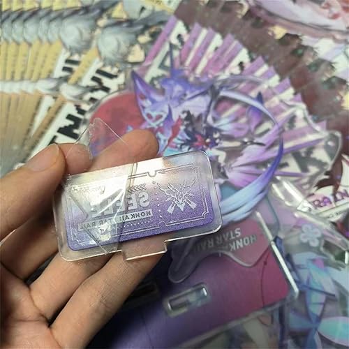 Miniatura 3 de Hilichurl Ruan Mei Stand Star Rail Double Deck Juego de cartas de pie Base de exhibición de personajes Soporte de llavero acrílico