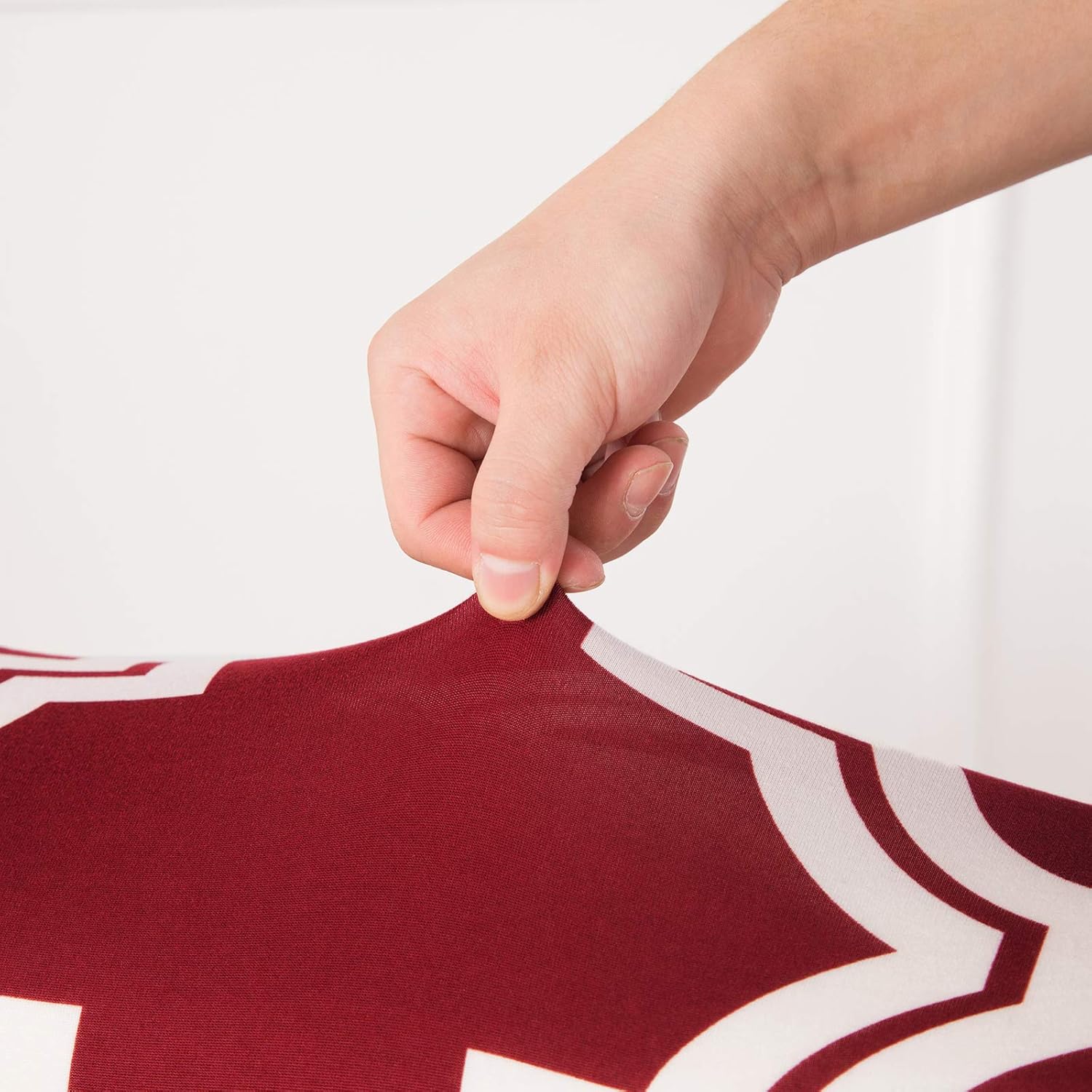 TOPCHANCES Armless Accent Chair Cover, Stretch Armless Chair Slipcovers for Accent Chair, Modern Slipper Side Chairs Cover Single Sofa Chair Covers for Home Hotel (Red #1)