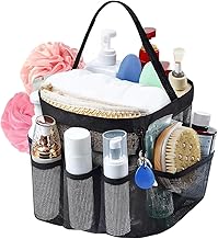 Mesh Shower Caddy, 8 Pockets Shower Tote with Handle, Portable Caddy for College Dorm Room Essentials, Bathroom Beach Swimming Gym