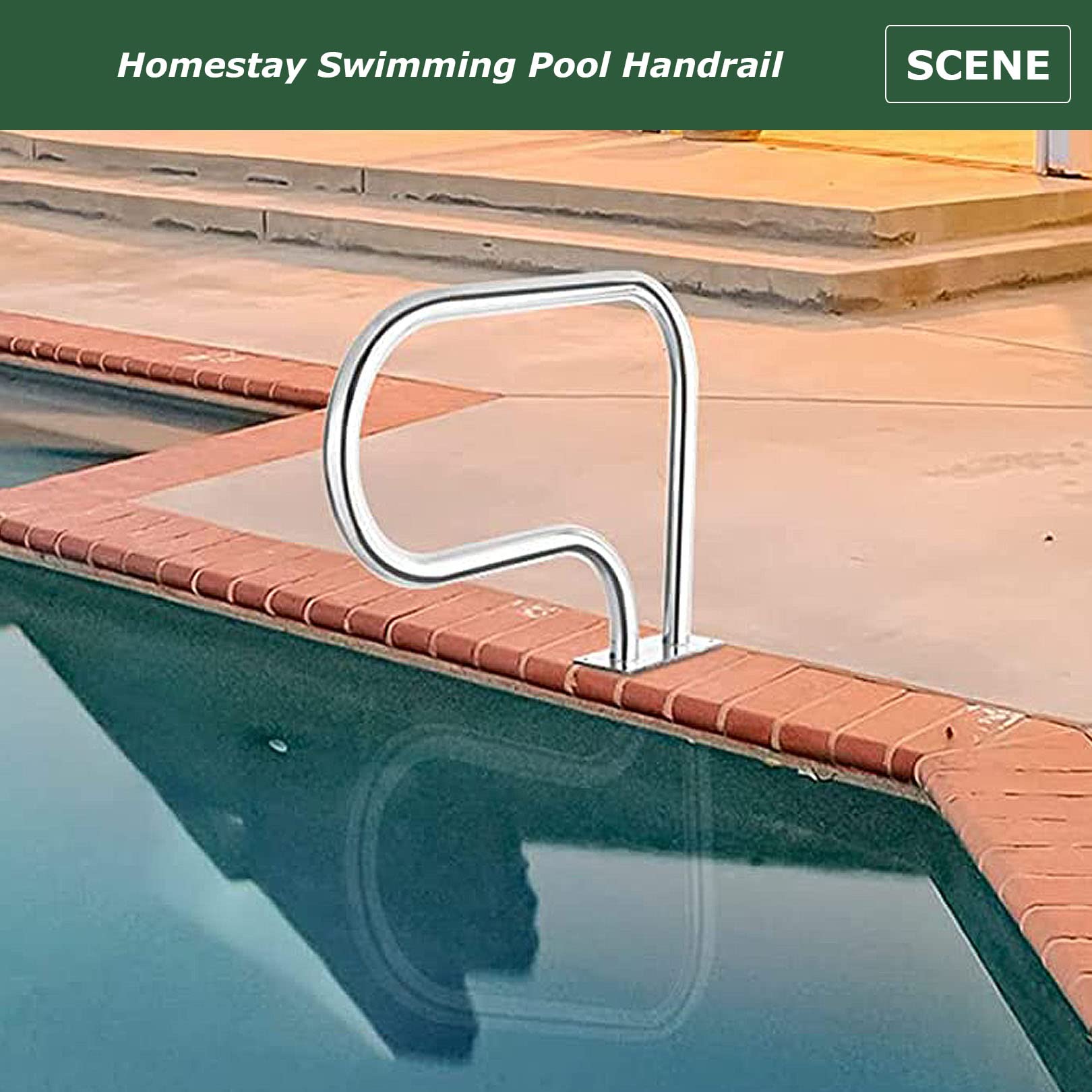 VEVOR Rail De Piscine 30x22 Garde-corps De Piscine En Acier