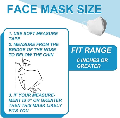 Miniatura 6 de Premium Water Resistant Filter Face Mask - Washable Fabric Face Masks, Reusable Protective Facemask, Soft Earloop, Breathable Mouth and Facial Dust
